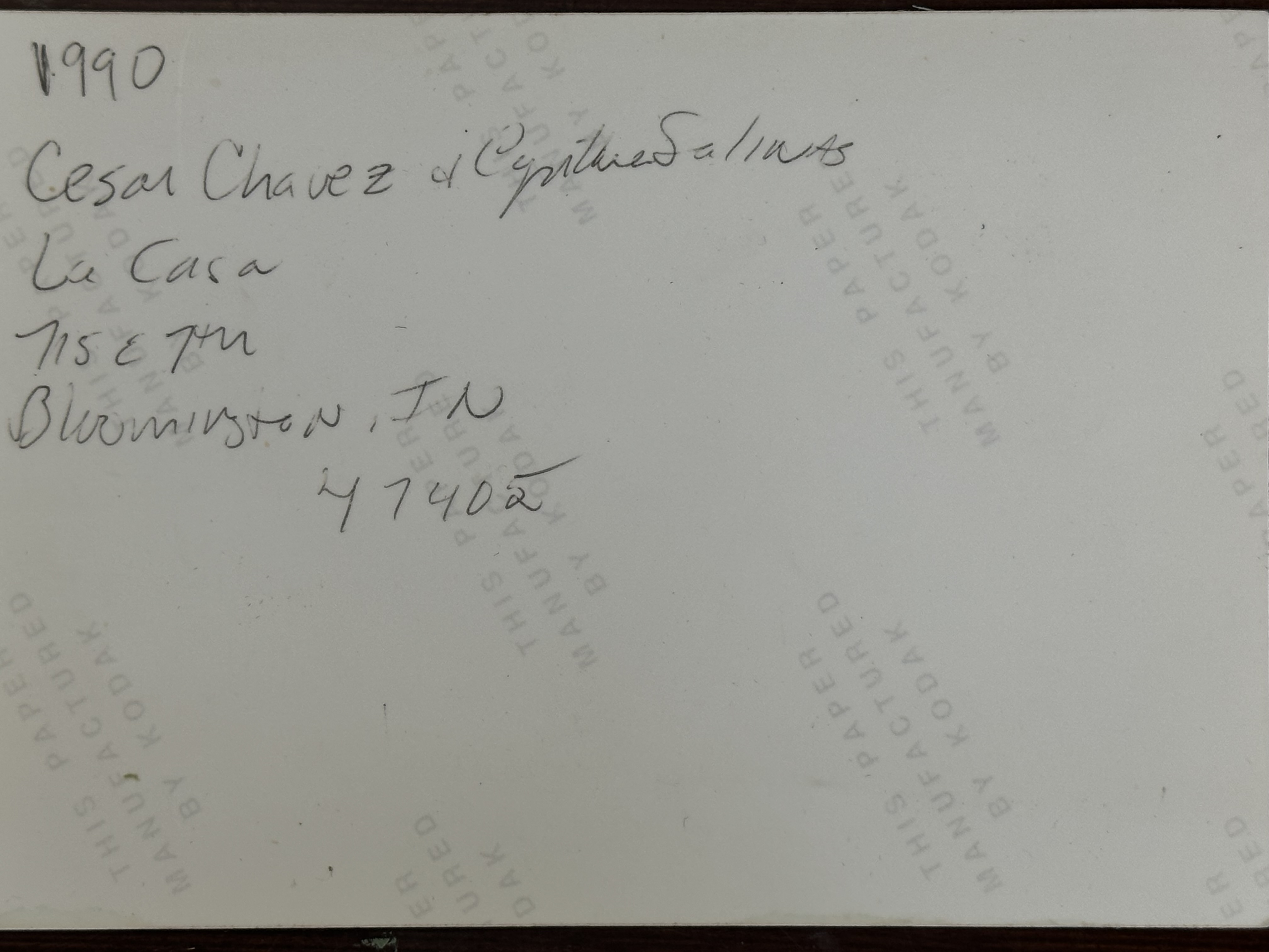 Photo with Cesar Chavez